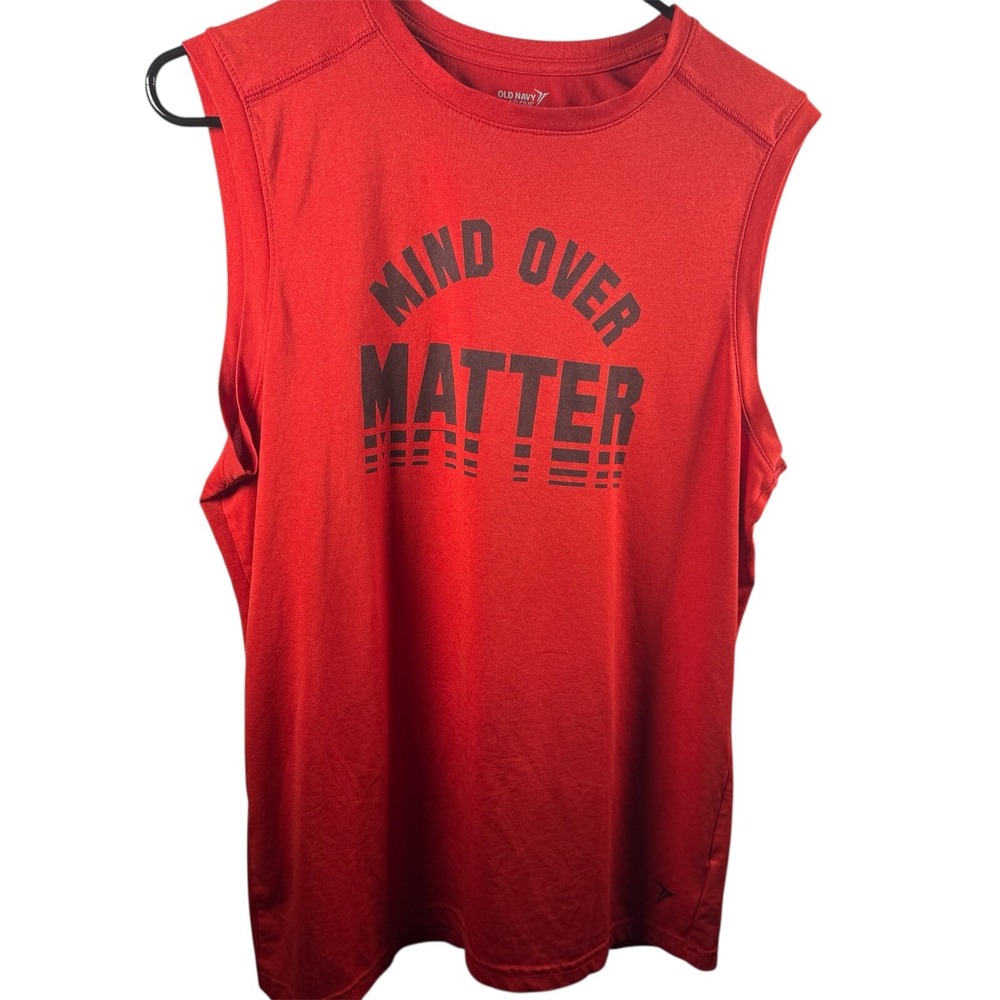Old Navy Active Go-Dry Mind Over Matter Men Red Medium